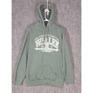 Morgan Wallen One Night At A Time World Tour Hoodie Green Mens Large Concert